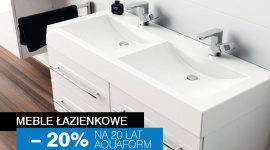 Promocja Aquaform na 20-lecie firmy: 20% rabatu na meble łazienkowe LIFESTYLE, Dom - Aquaform, wiodący producent wyposażenia łazienek w Polsce, z okazji 20-lecia swojej działalności przygotował dla swoich klientów nie lada gratkę. 25 sierpnia ruszyła promocja, w której kupujący meble Aquaform do swojej łazienki mogą oszczędzić 20 procent ceny.