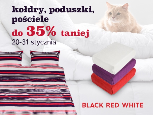 Wygodnie i ciepło w sypialni. Kołdry, poduszki i pościele do 35% taniej