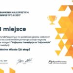 Wolne Miasto – Najlepszą Inwestycją Mieszkaniową 2017