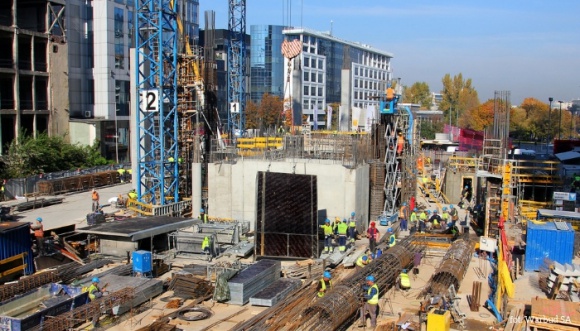 Skyliner rośnie już ponad ziemią